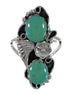 Genuine Sterling Silver Flower Turquoise Ring Size 4-3/4 RX60229